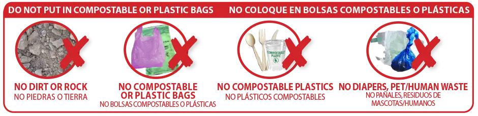 Compost Green Cart Nos like plastic bags, compostable plastics