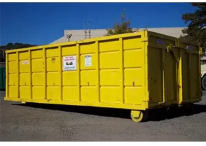 A 20-yard debris box rental