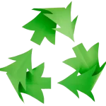 icon of Christmas tree paper in a recycling symbol